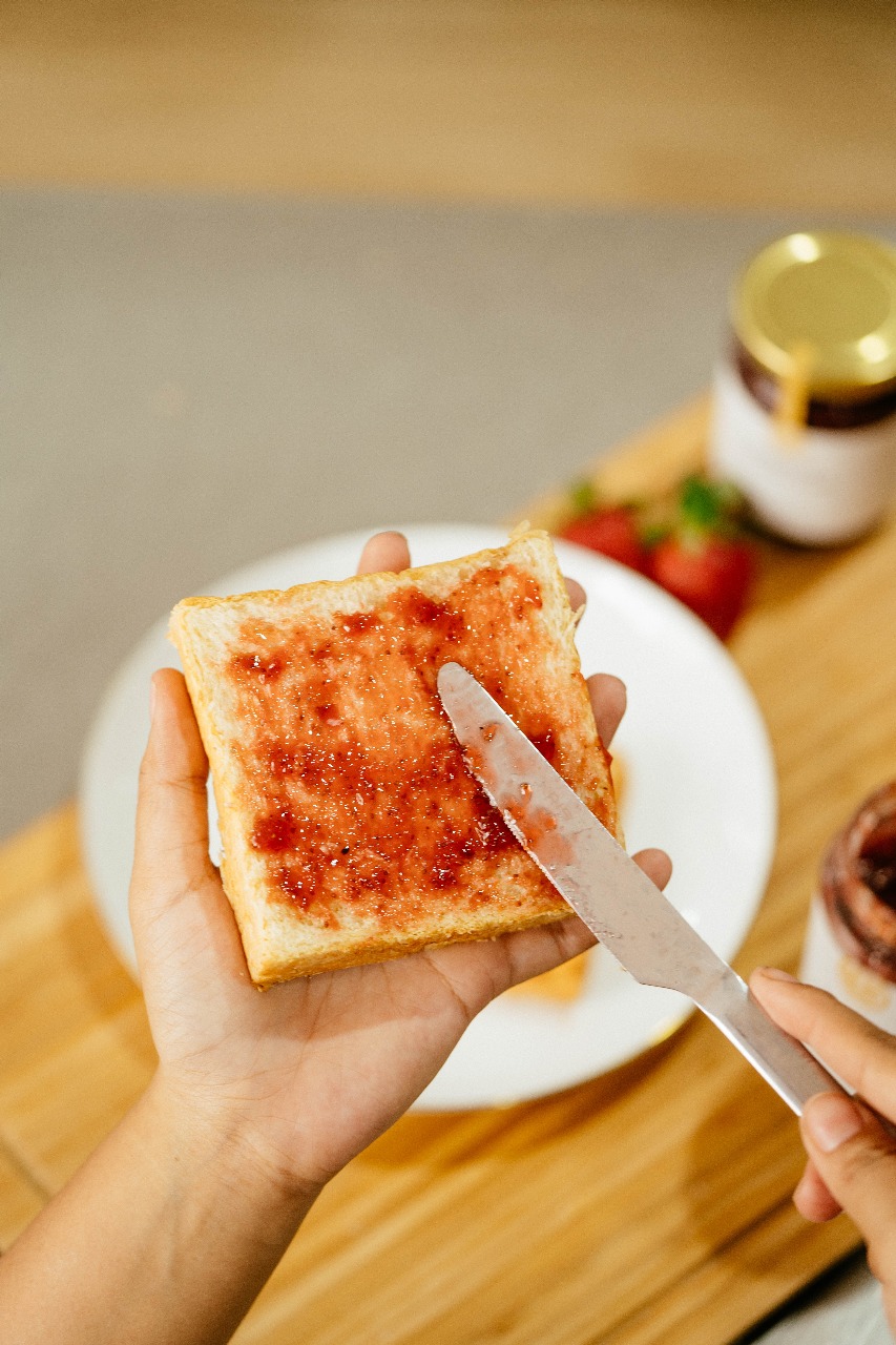 Shokupan Toast with Strawberry Jam